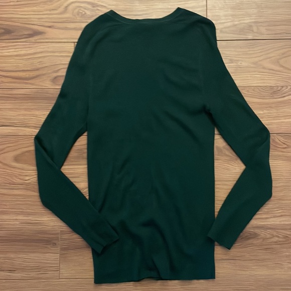 Fall 2011 runway Salvatore Ferragamo forest green henley sweater, size medium - Picture 4 of 8